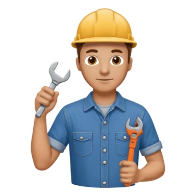 a handyman holding a wrench in this right hand sticker