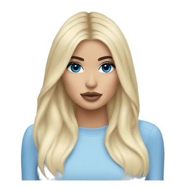 blonde kylie jenner with blue eyes sticker