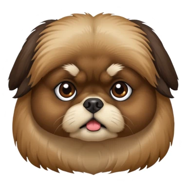 pekingese dog head kinda dark pekingese sticker