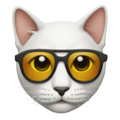Cat with sunglasses in hudi sticker
