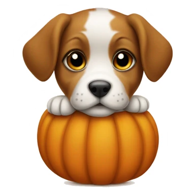 puppy in a pumpkin sticker