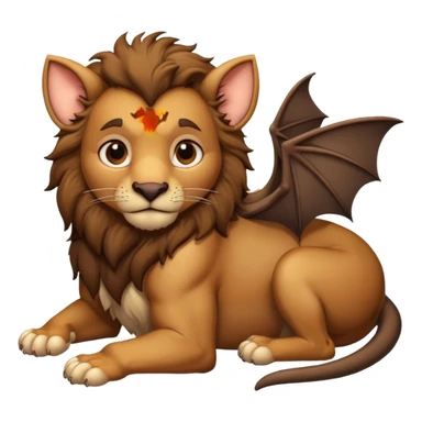 Bat chilling in lion’s stomach sticker