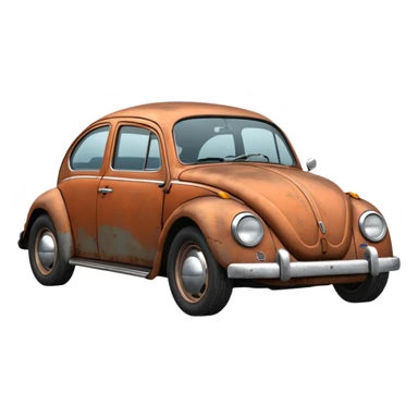 oxidated old VW beetle  2024 sticker