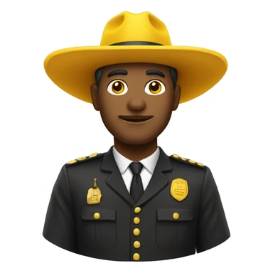 un hombre con sombrero amarillo  sticker