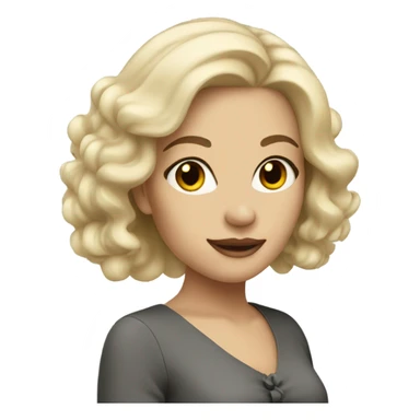 A classy woman with ash blonde hair  sticker