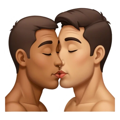 Two men kissing sticker