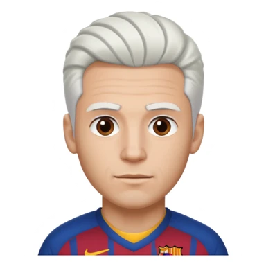 araujo футболист с белыми волосами  в футболке барселоны sticker