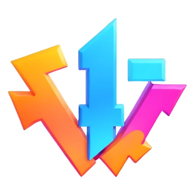Fortnite logo, 3D effect with vibrant gradients, playful and appealing for a young audience sticker