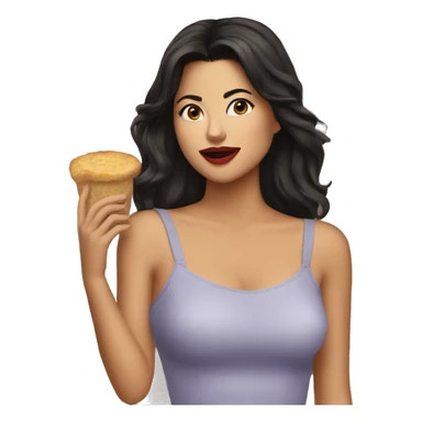 Selena qui mange des pâtes  sticker