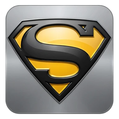 Superman Symbol Man of Steel black sticker