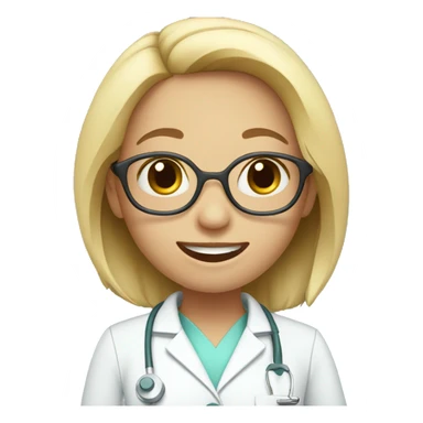 Girl being a dentist assistant  sticker