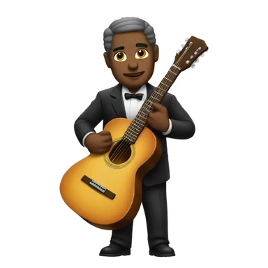 Godfather guy holding guitar sticker