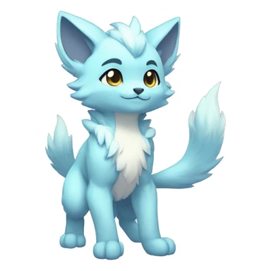 Anthro-Pastel-Fur-Sona-Chibi-Shiny-Fakémon full body sticker