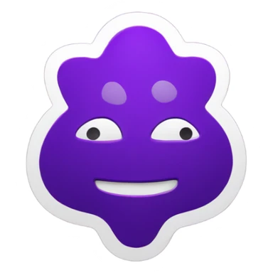 cards purple colors with text sticker