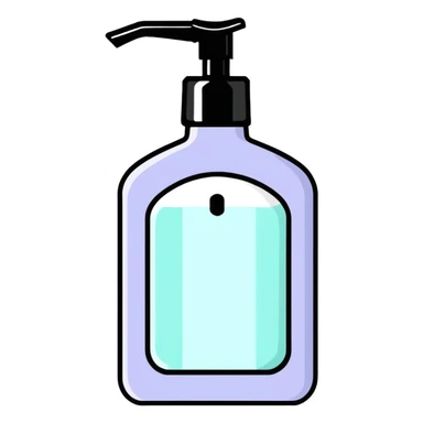Hand soap bottle sticker