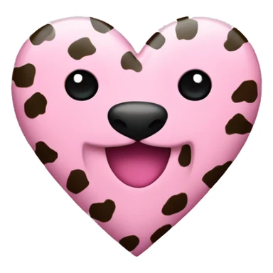 Pink Cheetah print heart  sticker