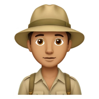 a man in a jungle sticker