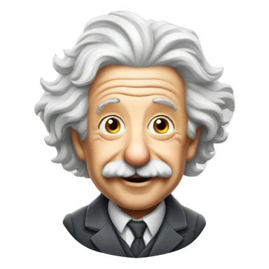 albert einstein happy and smart sticker