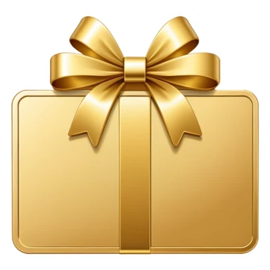 Shiny golden premium gift card sticker