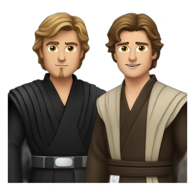 Anakin and Vader sticker