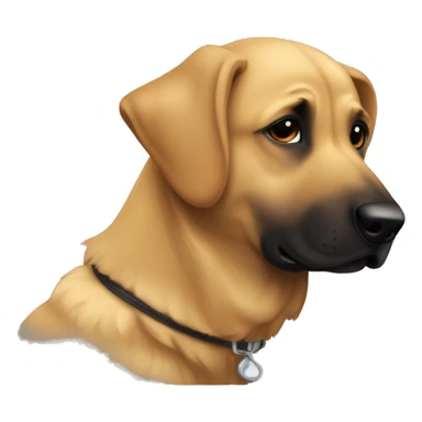 garçon blond qui fait un calin a un chien malinois sticker