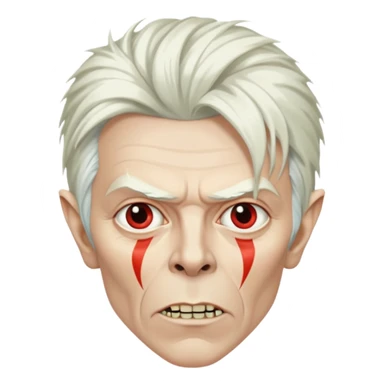 David bowie as the goblin king white hair sticker