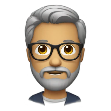 bearded guy with glasses sticker