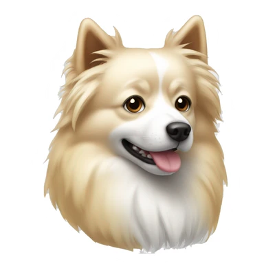 White and blonde spots spitz sticker
