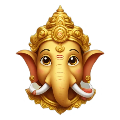 five face ganesh  sticker
