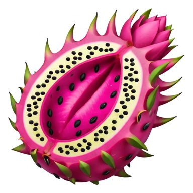 Dragonfruit cut in the meadle sticker