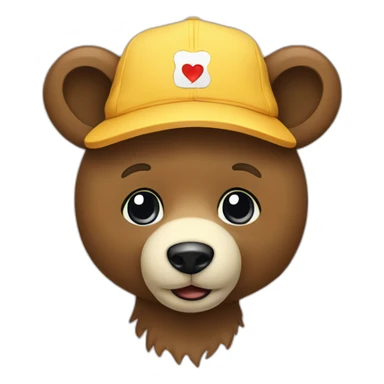A bear with autism hat sticker