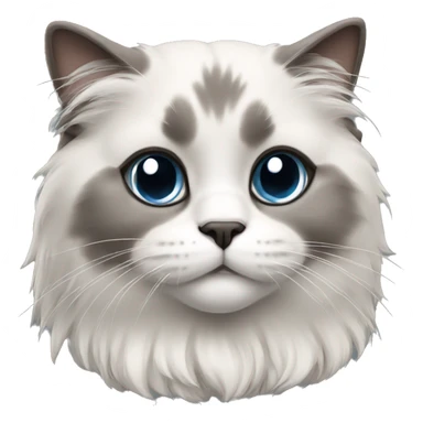 ragdoll cat with grey face sticker