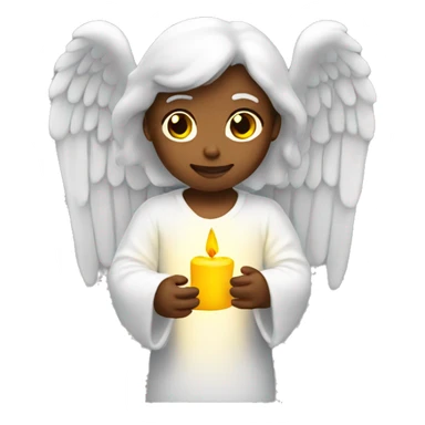 A angel holding a candle  sticker