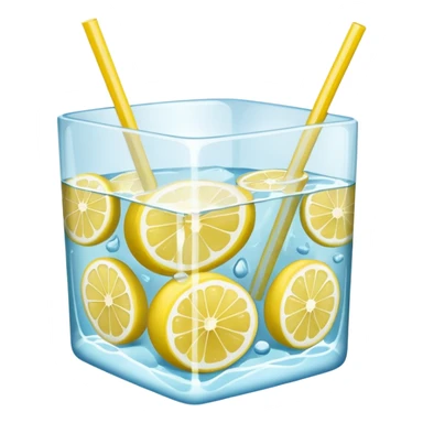ice cubes of lemonade sticker