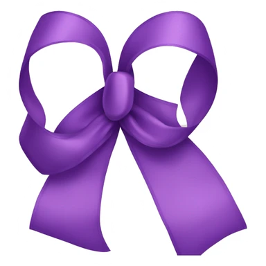 Purple ribbon bow wrote 7 in mid sticker