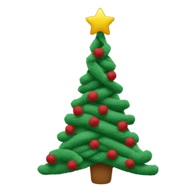 A Christmas tree made of scrunchies  sticker