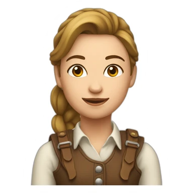 Fille sur cheval sticker