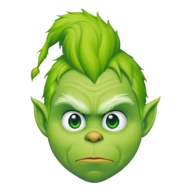 The Grinch hair on the side sticker