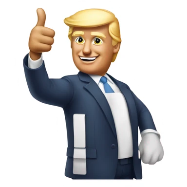 donald trump thumbs up sticker