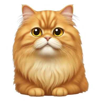 orange persian cat  sticker