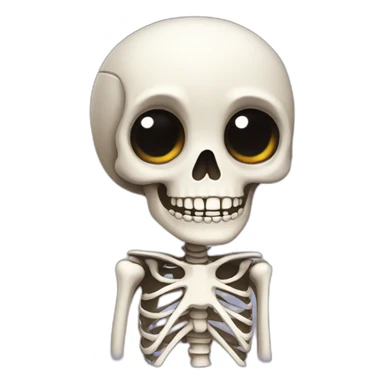 cute skeleton character sticker