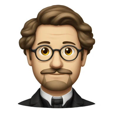 Anton Chehov wearing glasses  sticker