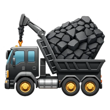 truck with coal ore sticker