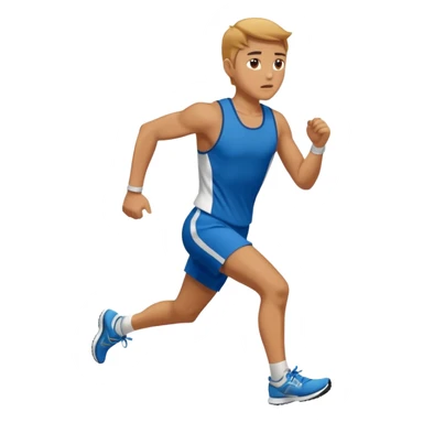 a person running a marathon sticker