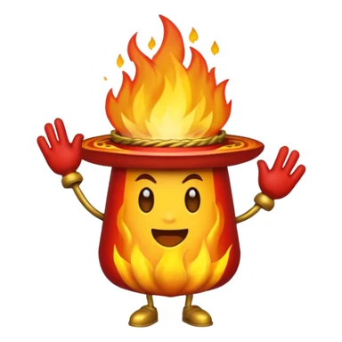 Coroa pegando fogo sticker