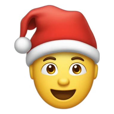 cHAT QQUI TIRE LA LANGUE EN PORTANT UN BONNET DE NOEL sticker