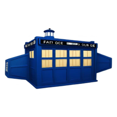Tardis in flight sticker