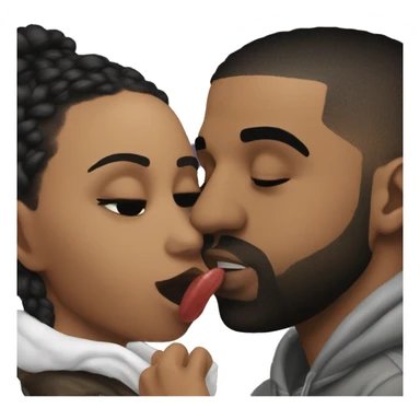 Drake kissing kanye sticker
