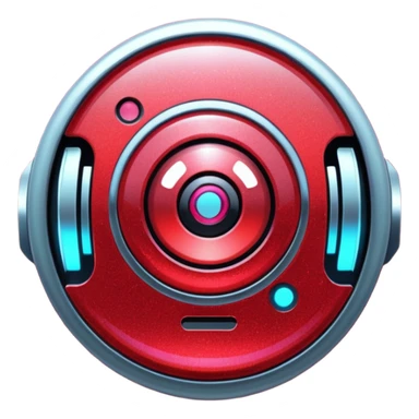 red glitter cyberpunk sticker