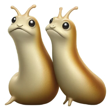 Two slugs walking in a park sticker